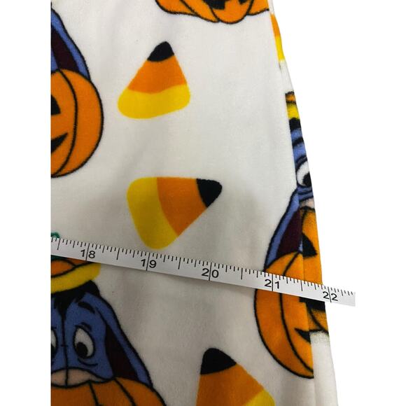 Disney Halloween Lounge Pants Size L 12-14 White Orange Eeyore Pumpkin - Picture 8 of 16